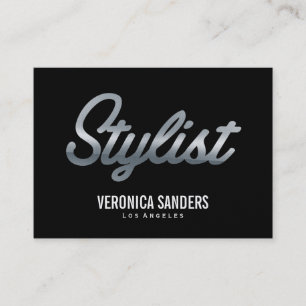 Carte De Visite Styliste   Script métallique