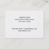 Carte De Visite Styliste | Script métallique (Dos)