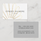 Carte de visite stylistique de fleur (Devant / Derrière)