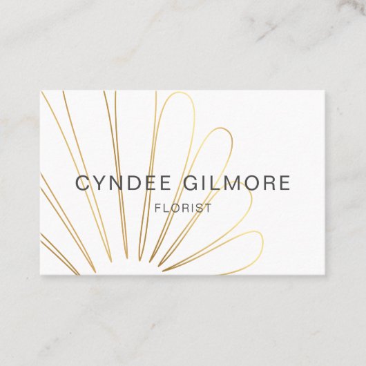 Carte de visite stylistique de fleur (Devant)