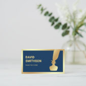 Carte De Visite Stylo à bille bleu marine (Debout devant)