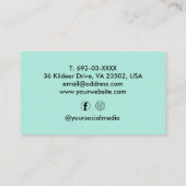 Carte De Visite Stylo à cheveux personnalisées Ciseau Calligraphie (Dos)