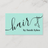 Carte De Visite Stylo à cheveux personnalisées Ciseau Calligraphie (Devant)