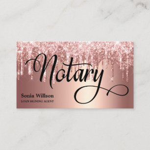 Carte De Visite Stylo à plume en or rose élégant