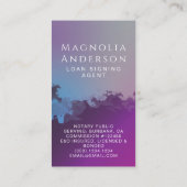 Carte De Visite Stylo agent de signature de prêt moderne (Dos)