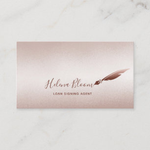 Carte De Visite Stylo amovible de l'agent de signature du prêt not