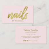Carte De Visite Stylo Calligraphie Signature Nails Professionnel (Devant / Derrière)