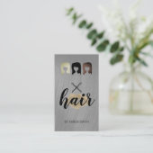 Carte De Visite Stylo cheveux et baisers Épingles à cheveux (Debout devant)