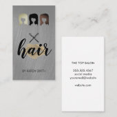 Carte De Visite Stylo cheveux et baisers Épingles à cheveux (Devant / Derrière)