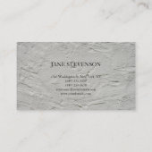 Carte De Visite Stylo Cheveux moderne Gris Mur Design Professionne (Dos)