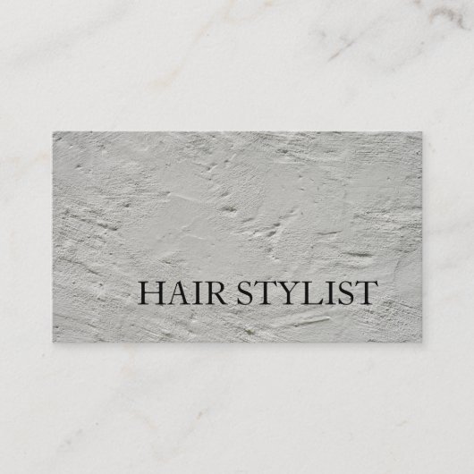 Carte De Visite Stylo Cheveux moderne Gris Mur Design Professionne (Devant)