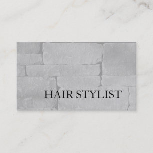 Carte De Visite Stylo Cheveux moderne Gris Mur Design Professionne