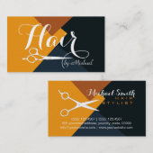 Carte De Visite Stylo de cheveux couleur moderne rétro #9 (Devant / Derrière)