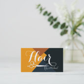 Carte De Visite Stylo de cheveux couleur moderne rétro #9 (Debout devant)