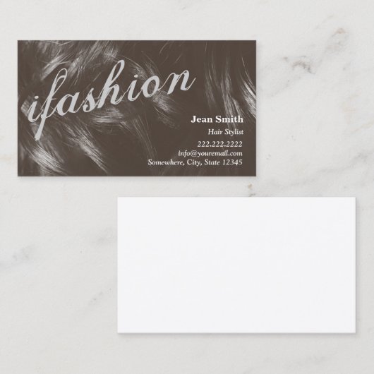 Carte De Visite Stylo de mode moderne (Devant / Derrière)