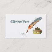 Carte De Visite Stylo de plume (Dos)