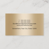 Carte De Visite Stylo de plume d'or du service de notaire mobile n (Dos)