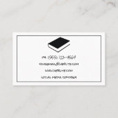 Carte De Visite Stylo d'encre | Écrivain | Notaire public (Dos)