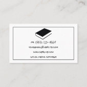 Carte De Visite Stylo d'encre | Writer | Logo du notaire public (Dos)