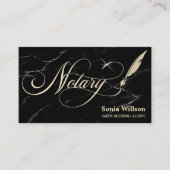 Carte De Visite Stylo en plume professionnel élégant (Devant)