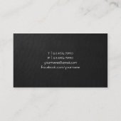 Carte De Visite Stylo en plumes or Ligne dessinée à la main Linge (Dos)