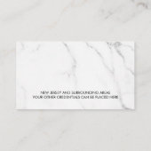 Carte De Visite Stylo Notaire encre marbre et or (Dos)