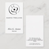 Carte De Visite Stylo-plume calligraphique (Devant / Derrière)