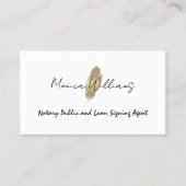 Carte De Visite Stylo plume doré notaire (Devant)