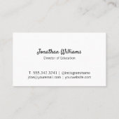 Carte De Visite Stylo plume et livre (Dos)