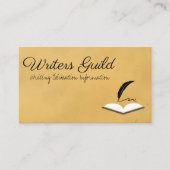 Carte De Visite Stylo plume et livre (Devant)