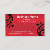 Carte De Visite Stylo pour femmes Silhouette | Red (Dos)