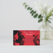 Carte De Visite Stylo pour femmes Silhouette | Red (Debout devant)