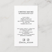 Carte De Visite Stylo Quill Or PUBLIC NOTARY SINGNING AGENT Vert (Dos)