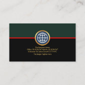 Carte De Visite Stylo Retro Layer Red Line Entrepreneur (Dos)