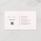 Carte De Visite Stylo simple cheveux avec peigne à cheveux à la ma (Dos)