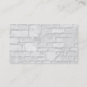 Carte De Visite Stylo Stones Murs Rouge Monogramme Professionnel (Dos)