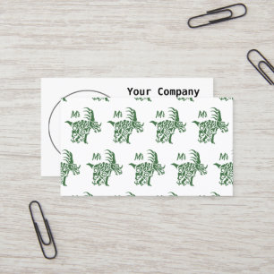 Carte De Visite Styracosaurus vert avec peinture de guerre tribale