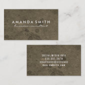 Carte De Visite Subtil Grunge (Devant / Derrière)