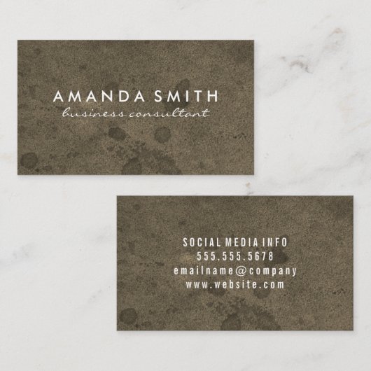 Carte De Visite Subtil Grunge (Devant / Derrière)