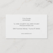 Carte De Visite Subtil salon bleu clair Chevron et Spa (Dos)