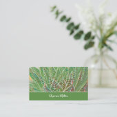 Carte De Visite Succulent Cactus Plante Verte Vitrail Art (Debout devant)
