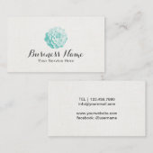 Carte De Visite Succulent élégant de thérapie de spa de santé (Devant / Derrière)