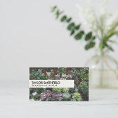 Carte De Visite Succulent Plante et Jardin aux Fleurs (Debout devant)