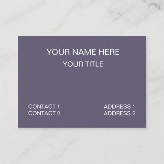 Carte De Visite Succulent pourpre (Dos)