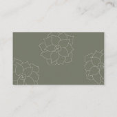 Carte de visite Succulent | Style appothécaire (Dos)
