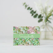 Carte De Visite Succulente Colorée (Debout devant)