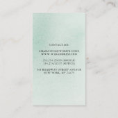 Carte De Visite Succulents Argent vert Élégant Boho Foliage (Dos)