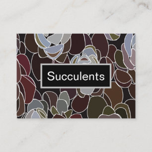 Carte De Visite Succulents colorés Floral