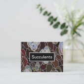 Carte De Visite Succulents colorés Floral (Debout devant)