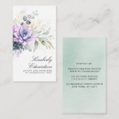 Carte De Visite Succulents et verdure or Élégant Boho Foliage (Devant / Derrière)